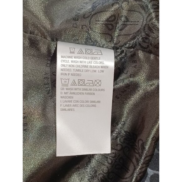 Dennis Basso Womens Leopard Print Hooded Jacket M Black Polyester 35" From Top - Picture 4 of 8